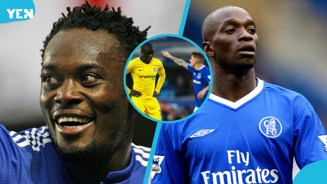 Michael Essien, N'Golo Kante, Claude Makelele, Chelsea, Premier League, Mikel Obi Michael Essien, N'Golo Kante, Claude Makelele, Chelsea, Premier League, Mikel Obi