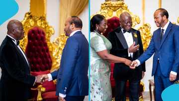 Otumfuo Osei Tutu II gifts 22-karat gold chain to King Mswati III